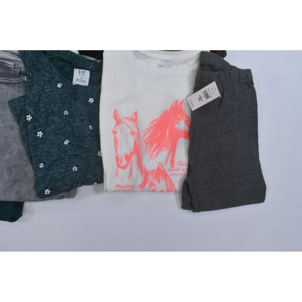 Gap Kids Bulk Lot Of 10 Girls Size Large 10 Mixed Season Tops Bottoms Dresses